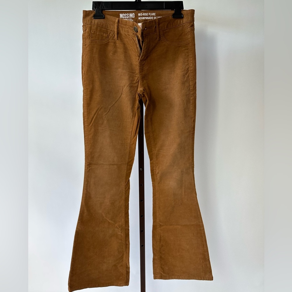 NWOT Mossimo Supply Co. Tan-Brown Corduroy Mid-Rise Flare Pant (Sz 4)